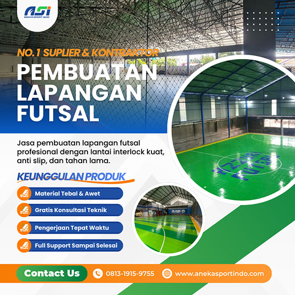 jasa pembuatan lapangan futsal by aneka sport indo