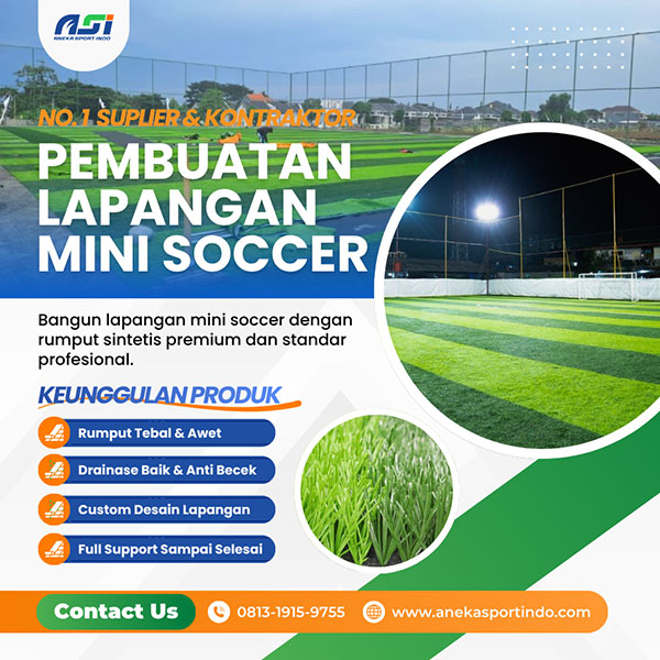 jasa pembuatan lapangan mini soccer by aneka sport indo